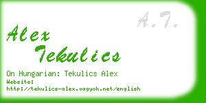 alex tekulics business card